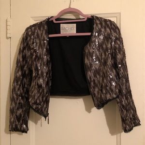 Multi Brown Sequin Bolero Jacket